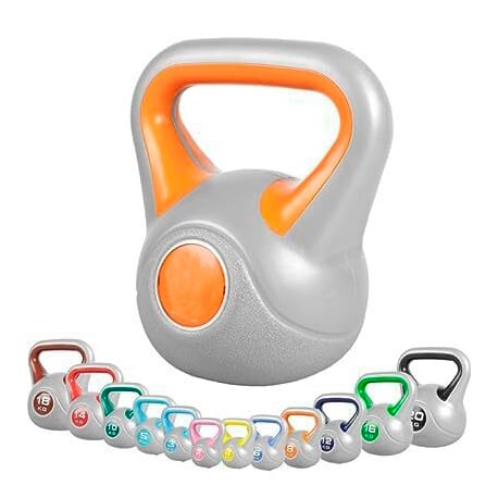 PESA RUSA 10KG KETTLEBELL PVC CROSSFIT GYM + GUANTES GRATIS - 3