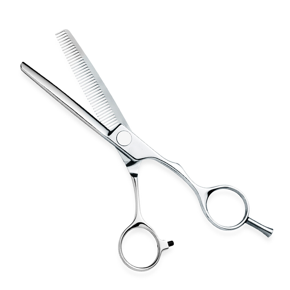 KIT TIJERAS CORTE PROFESIONAL CABELLO BARBERIA PULIDORA Y ENTRESACADORA - 2