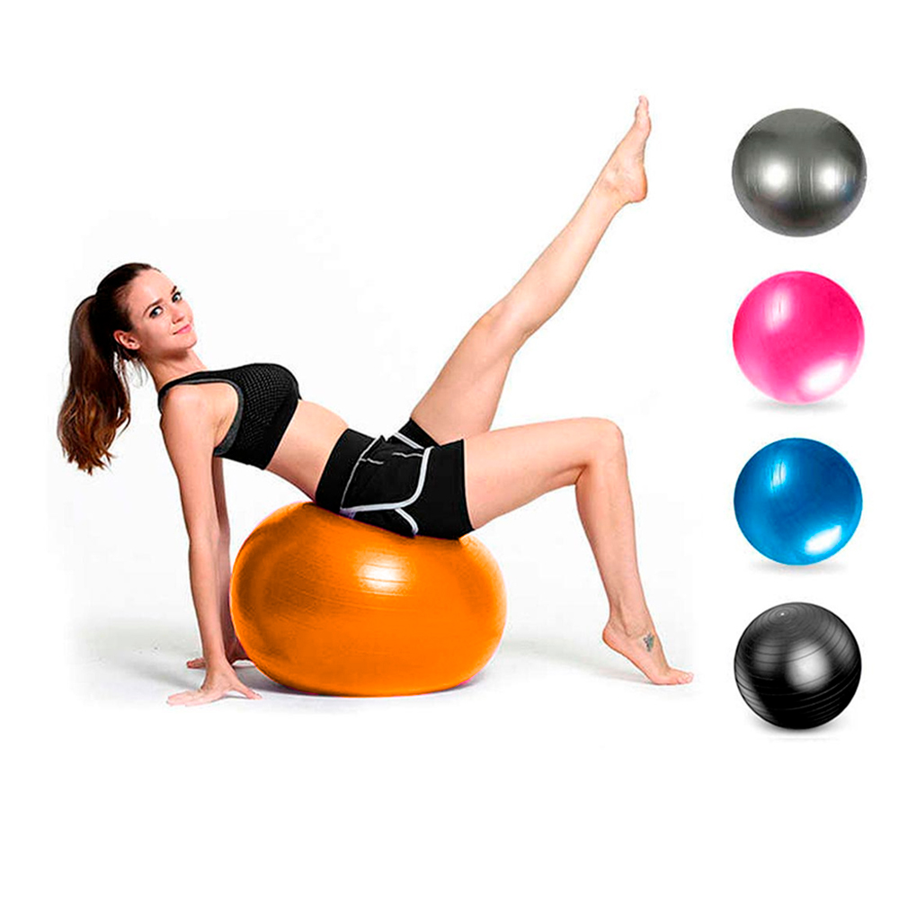 PELOTA FITBALL FLEXIONES GYM 65CM CON INFLADOR / COLOR VARIADO - 2