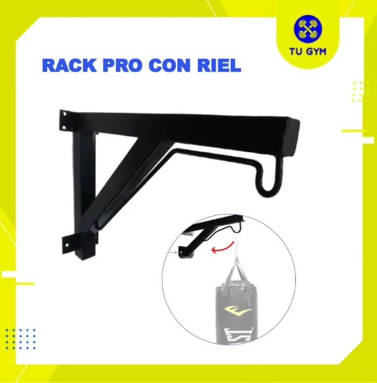 RACK CON RIEL PARA COLGAR SACO DE BOX, TRX, SISTEMA DE POLEA - 3