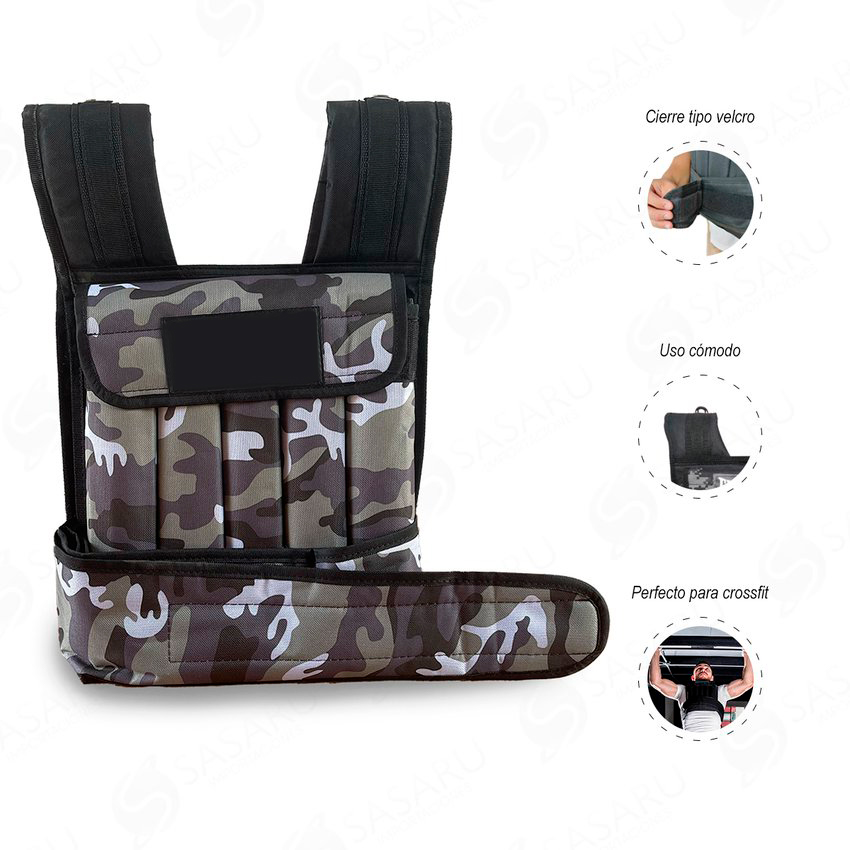 CHALECO CON PESO DE 20KG COLOR VARIADO - 2