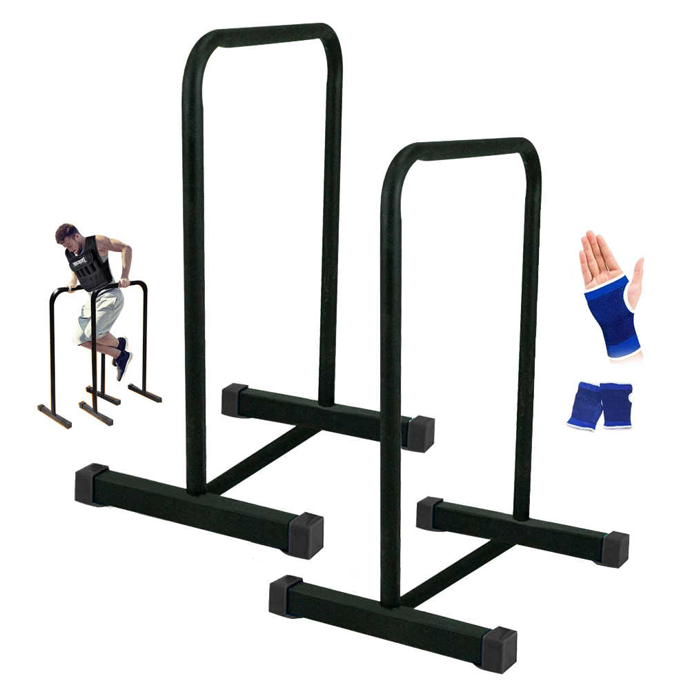 BARRA PARALELAS ALTAS FONDOS ABDOMINALES + GUANTES GRATIS - 2