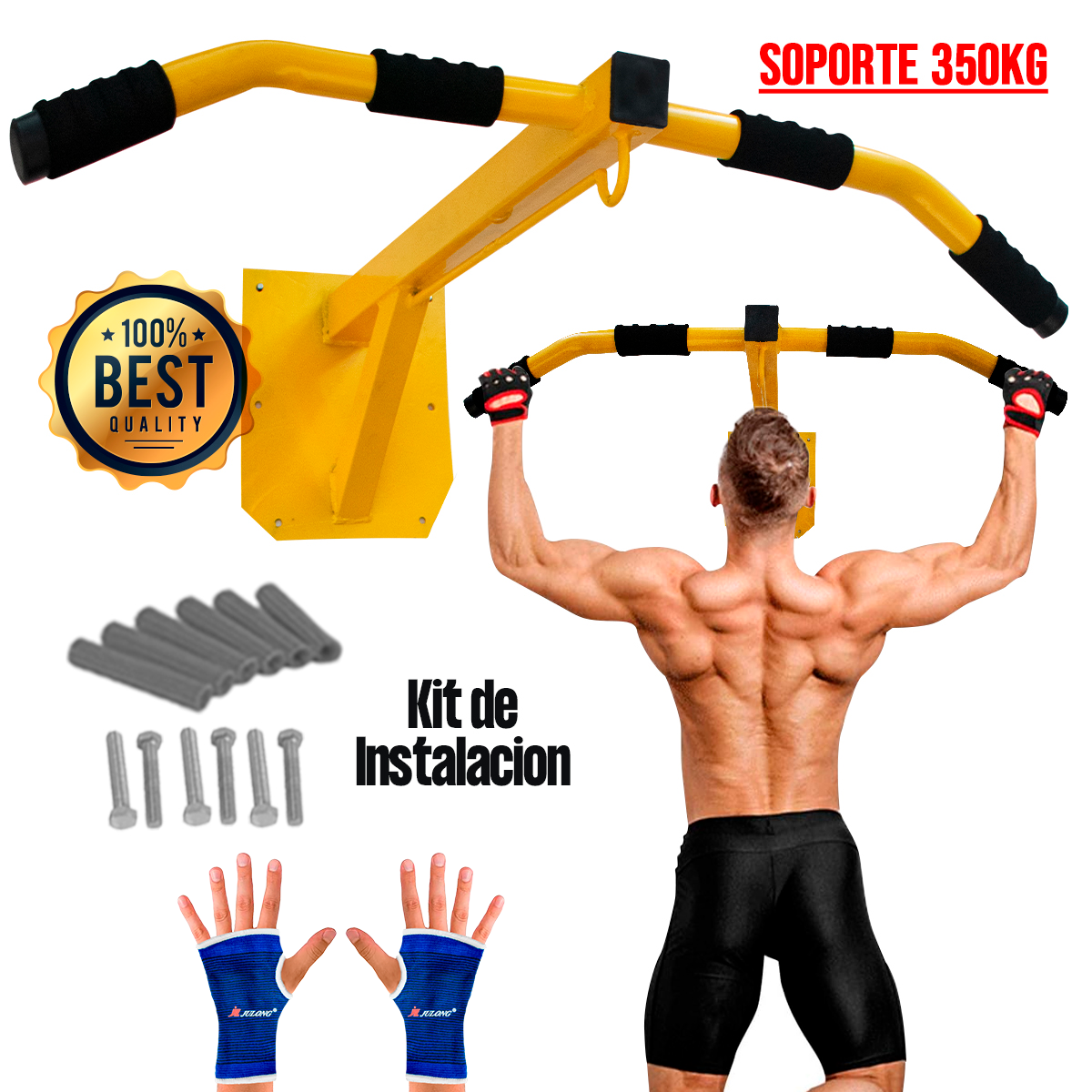 BARRA BALLESTA MULTIFUNCIONAL CALISTENIA + GUANTES GRATIS - 1
