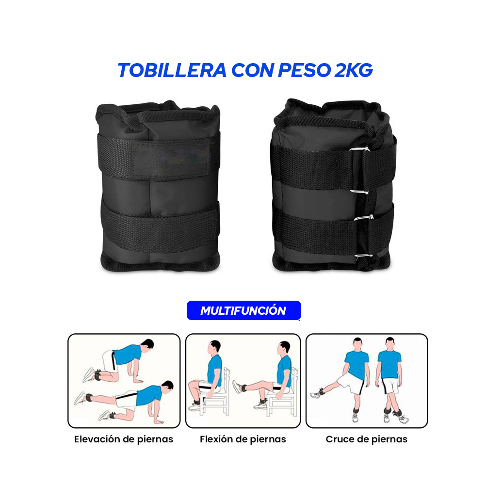 TOBILLERAS MUÑEQUERAS DE 2KG - 2