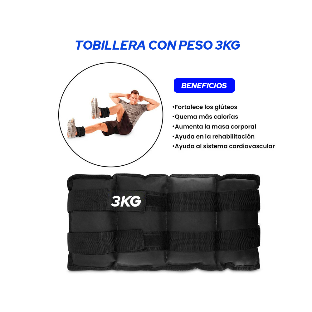 TOBILLERA MUÑEQUERA DE 3KG - 2