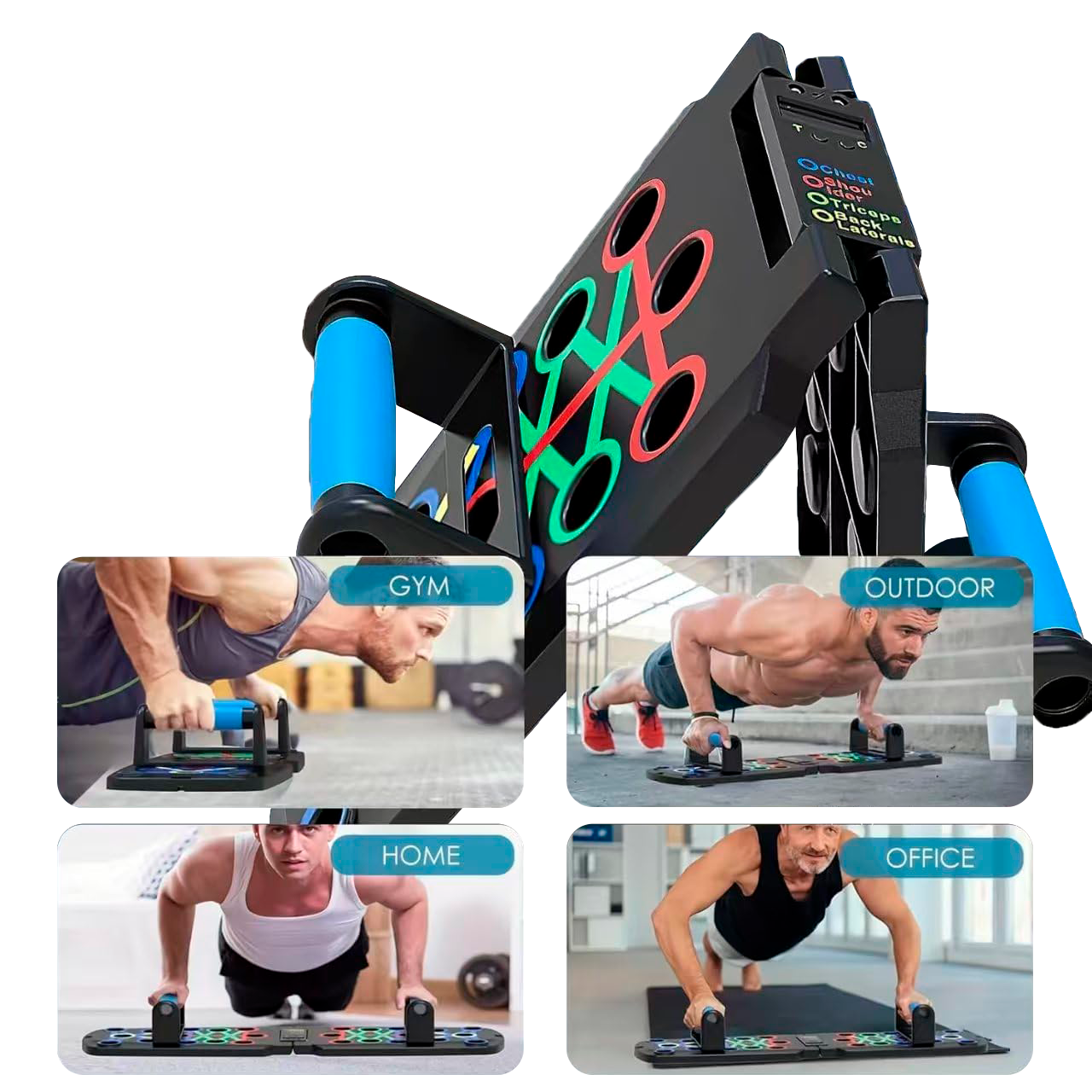 TABLA DE FLEXIONES PLEGABLE CON 2 LIGAS DE RESISTENCIA - 3