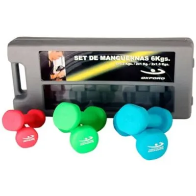SET DE PESAS MANCUERNAS 6KG CON MALETÍN - 1