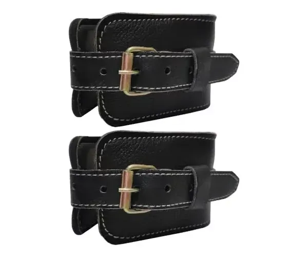 TOBILLERAS DE CUERO PARA POLEAS GYM PESAS Y FITNESS - 2