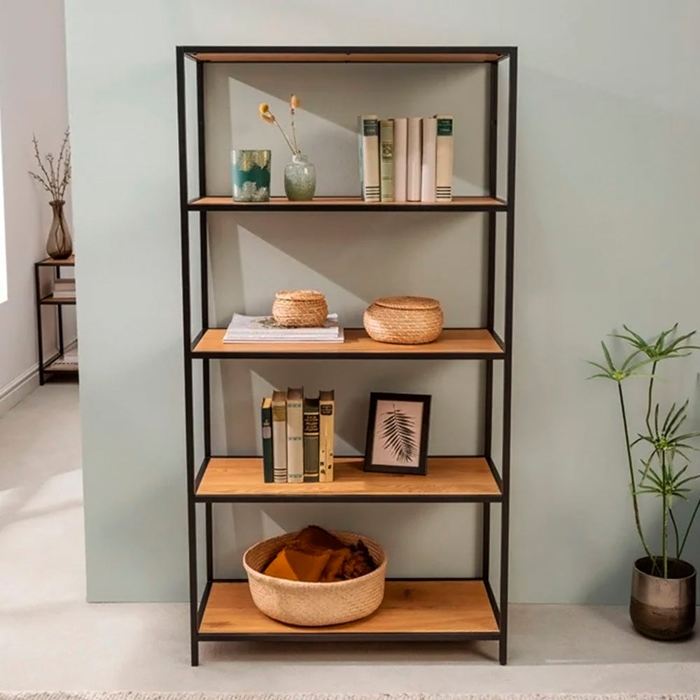 ESTANTE FORMAS INDUSTRIAL 4 REPISAS NEGRO HOME ARTIC - 1