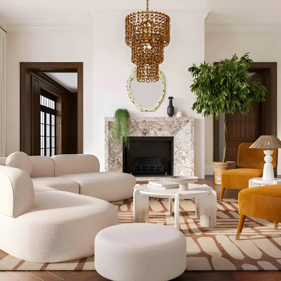 SOFÁ CURVO MODERNO BROHA FORMAS HOME – 3 PIEZAS - 1