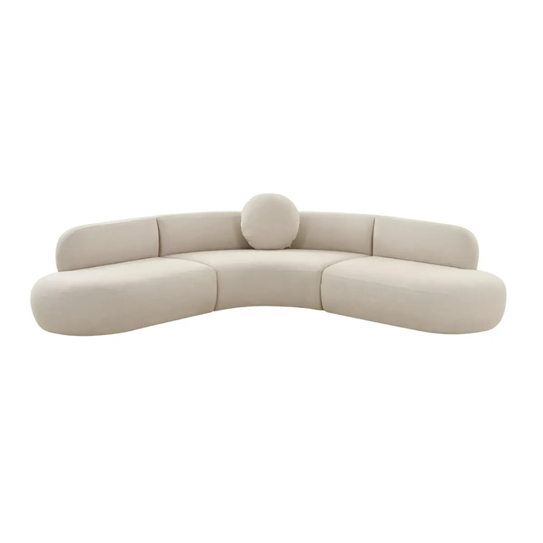SOFÁ CURVO MODERNO BROHA FORMAS HOME – 3 PIEZAS - 3