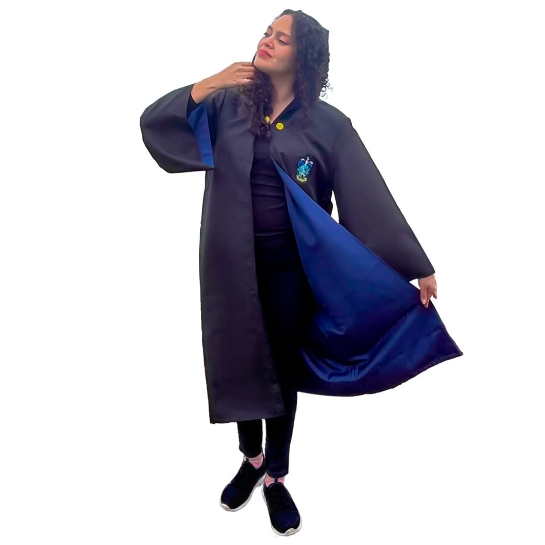 DISFRAZ HOMBRE AZUL HARRY POTTER TÚNICA CAPA UNIFORME RAVENCLAW HALLOWEEN - 2