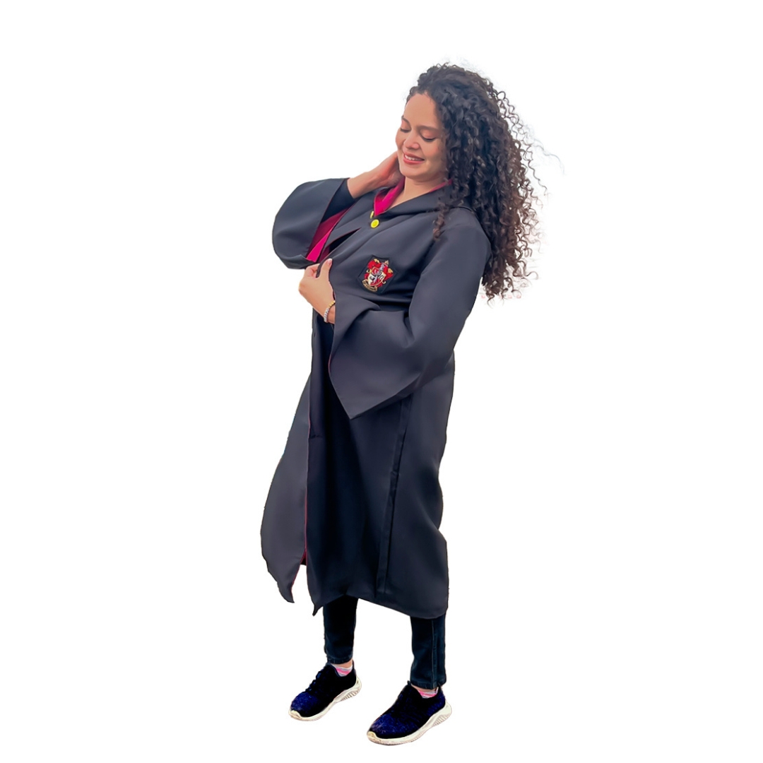 DISFRAZ HOMBRE ROJO HARRY POTTER TUNICA CAPA UNIFORME GRYFFINDOR HALLOWEEN - 1