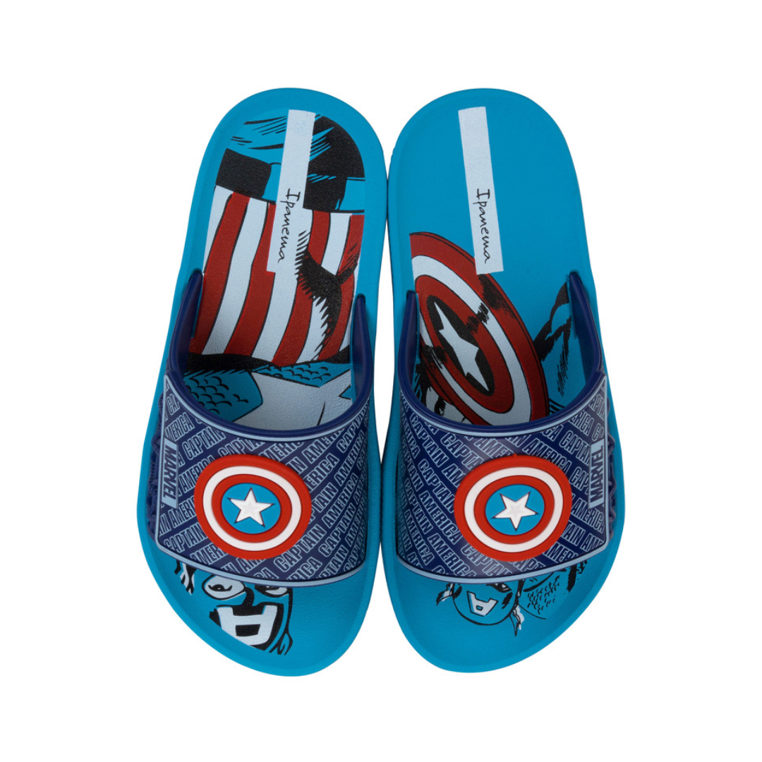 SANDALIAS NIÑO MARVEL DELUXE CAPITAN AMERICA CELESTE - 1