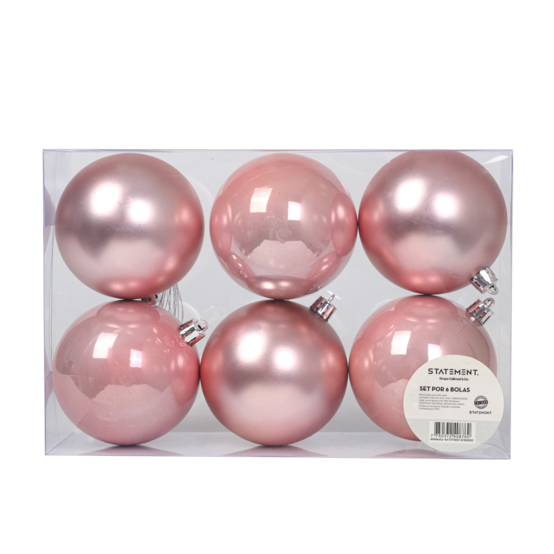 SET X6 BOLAS NAVIDEÑAS DE ÁRBOL BARBIE 10 CM MODELO 4 - 1