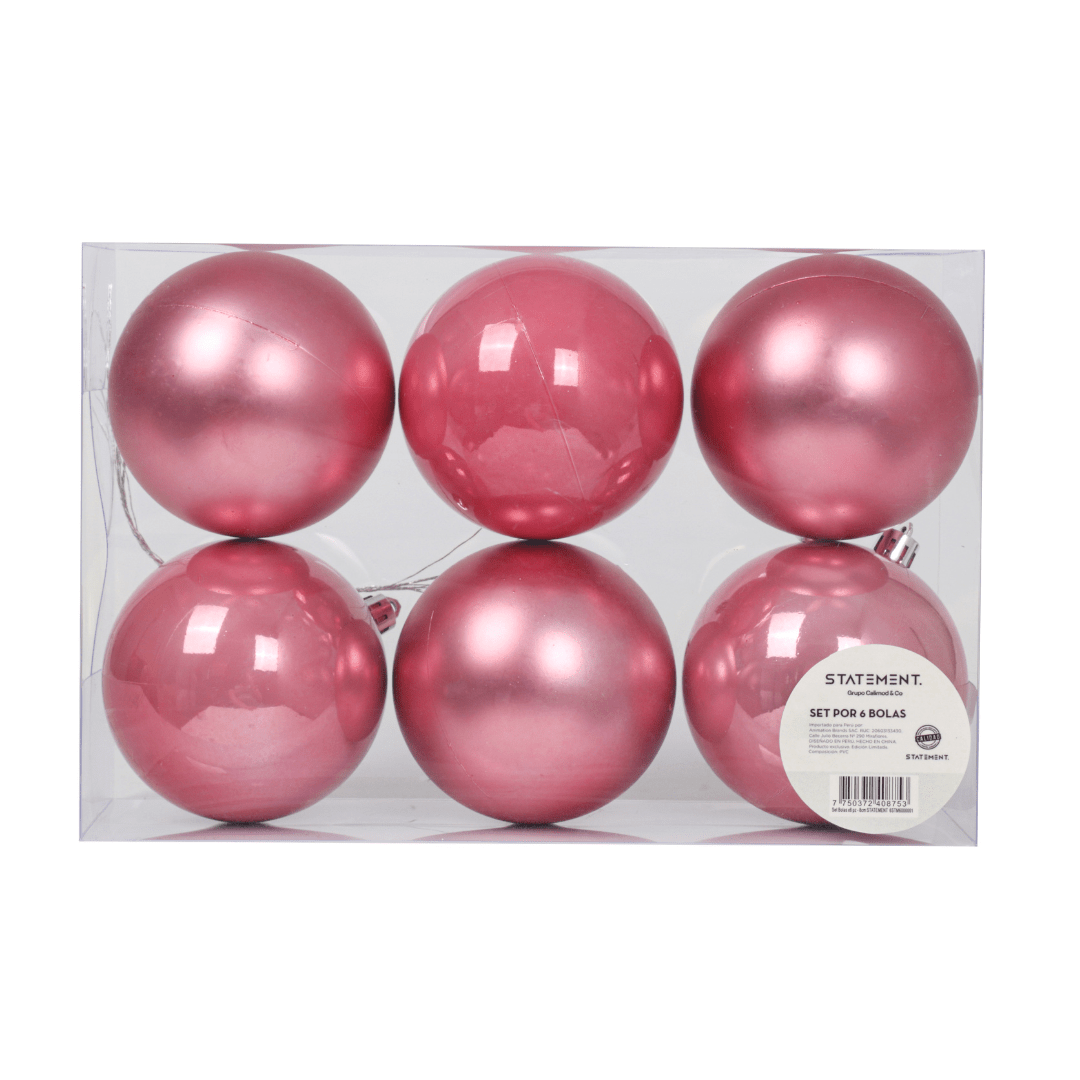 Set Bolas Navidad Arbol Barbie X6 unds 10cm Modelo 2 - 1