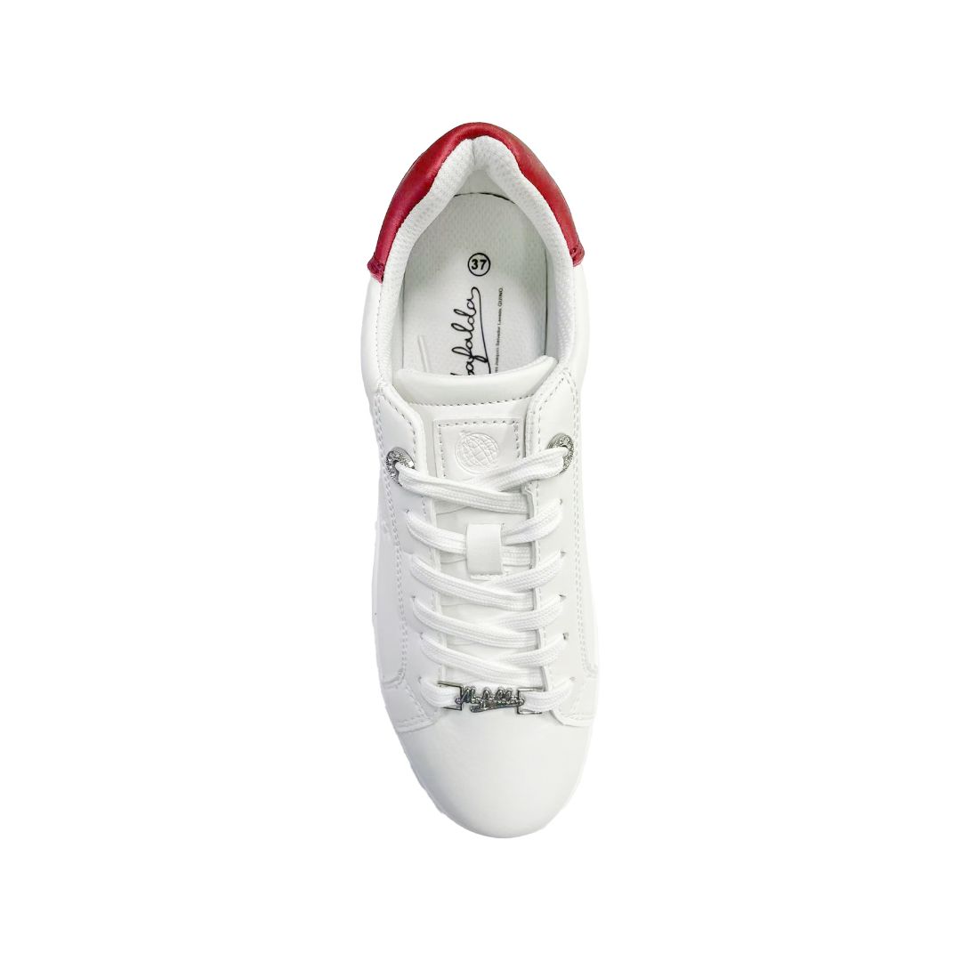 ZAPATILLAS URBANAS MUJER MAFALDA BLANCO ROJO - 2