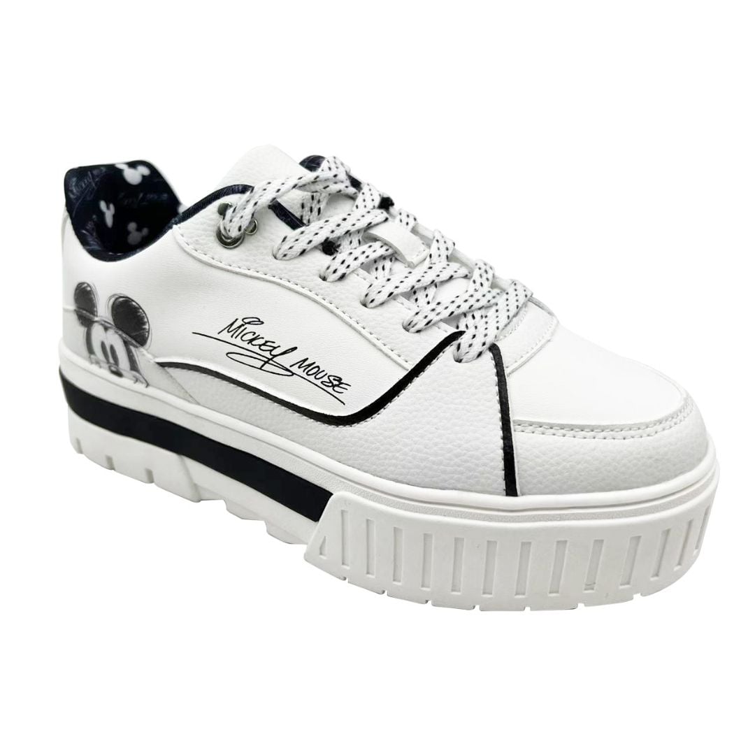 MICKEY MOUSE ZAPATILLAS CASUAL MUJER BLANCO - 1
