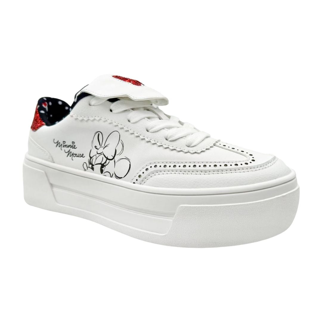 MINNIE MOUSE ZAPATILLAS CASUAL MUJER BLANCO - 1