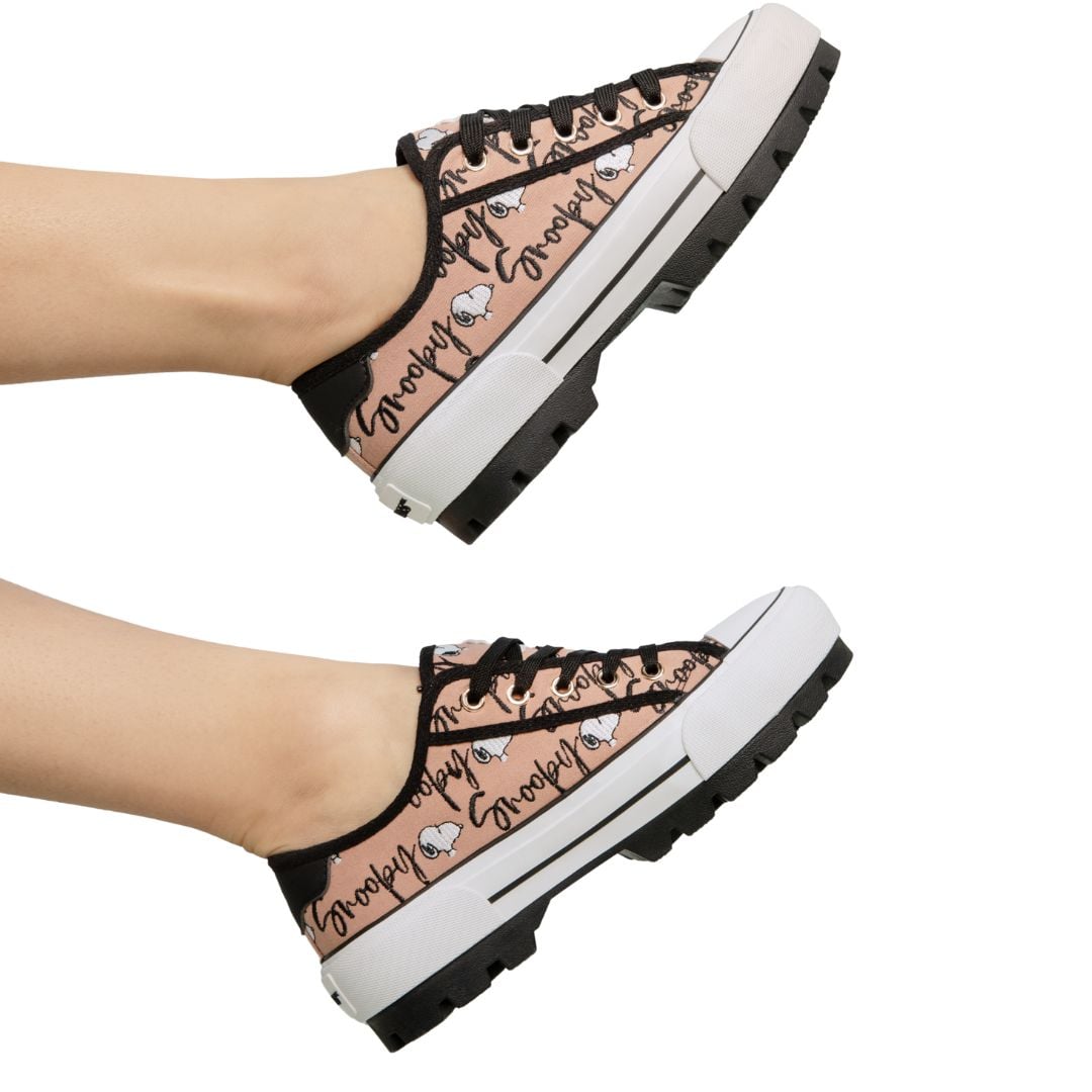 ZAPATILLAS MUJER SNOOPY CASUAL MARRON - 5