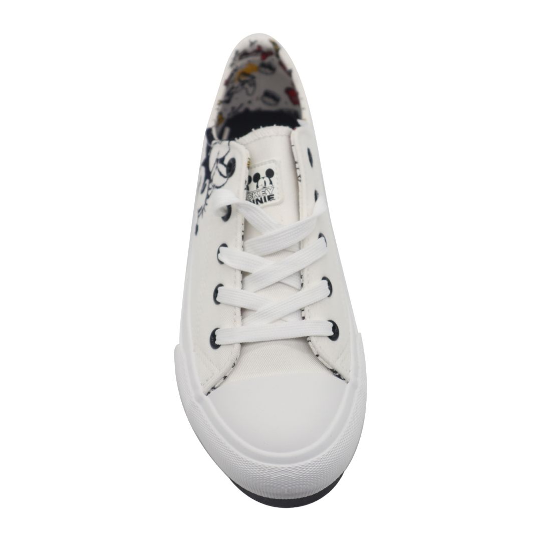 ZAPATILLAS MUJER MICKEY MOUSE CASUAL BLANCO Y NEGRO - 2