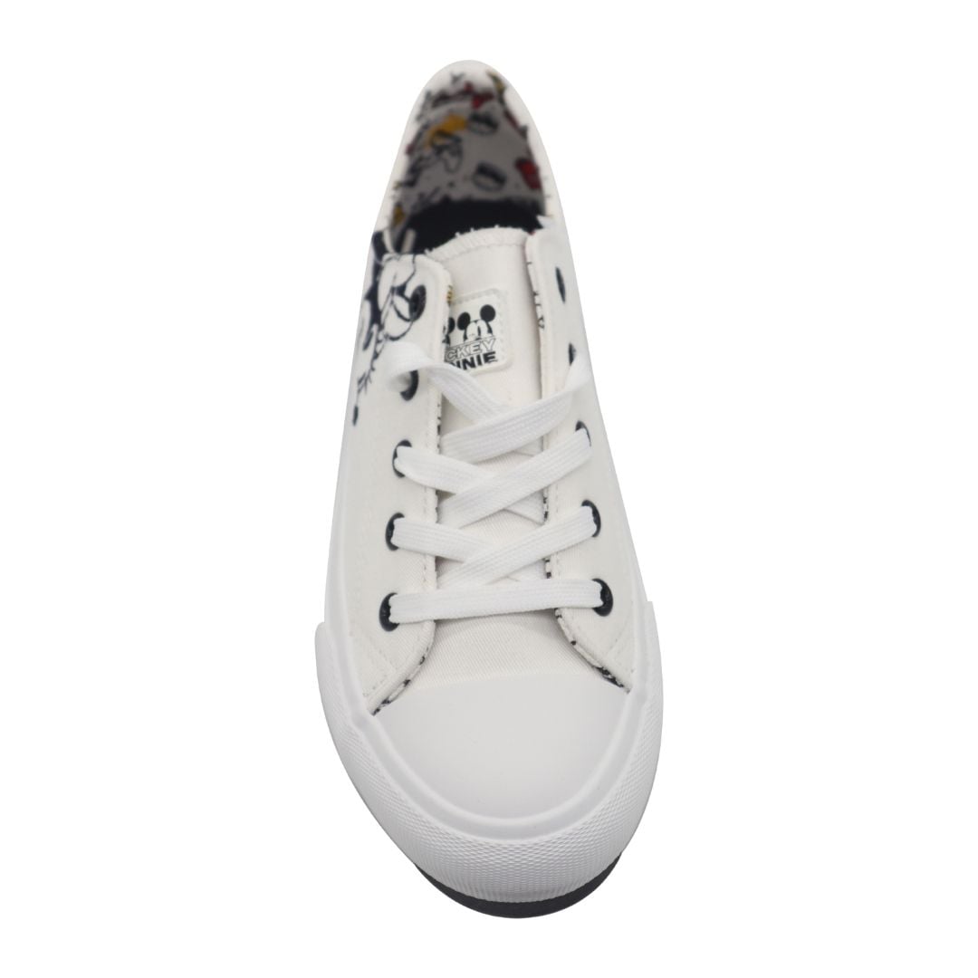 ZAPATILLAS MUJER MICKEY MOUSE CASUAL BLANCO Y NEGRO - 2