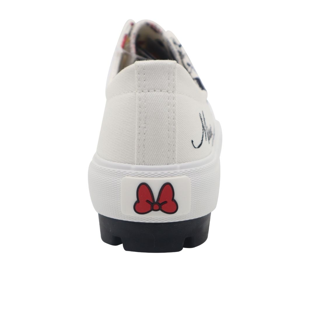 ZAPATILLAS MUJER MICKEY MOUSE CASUAL BLANCO Y NEGRO - 3