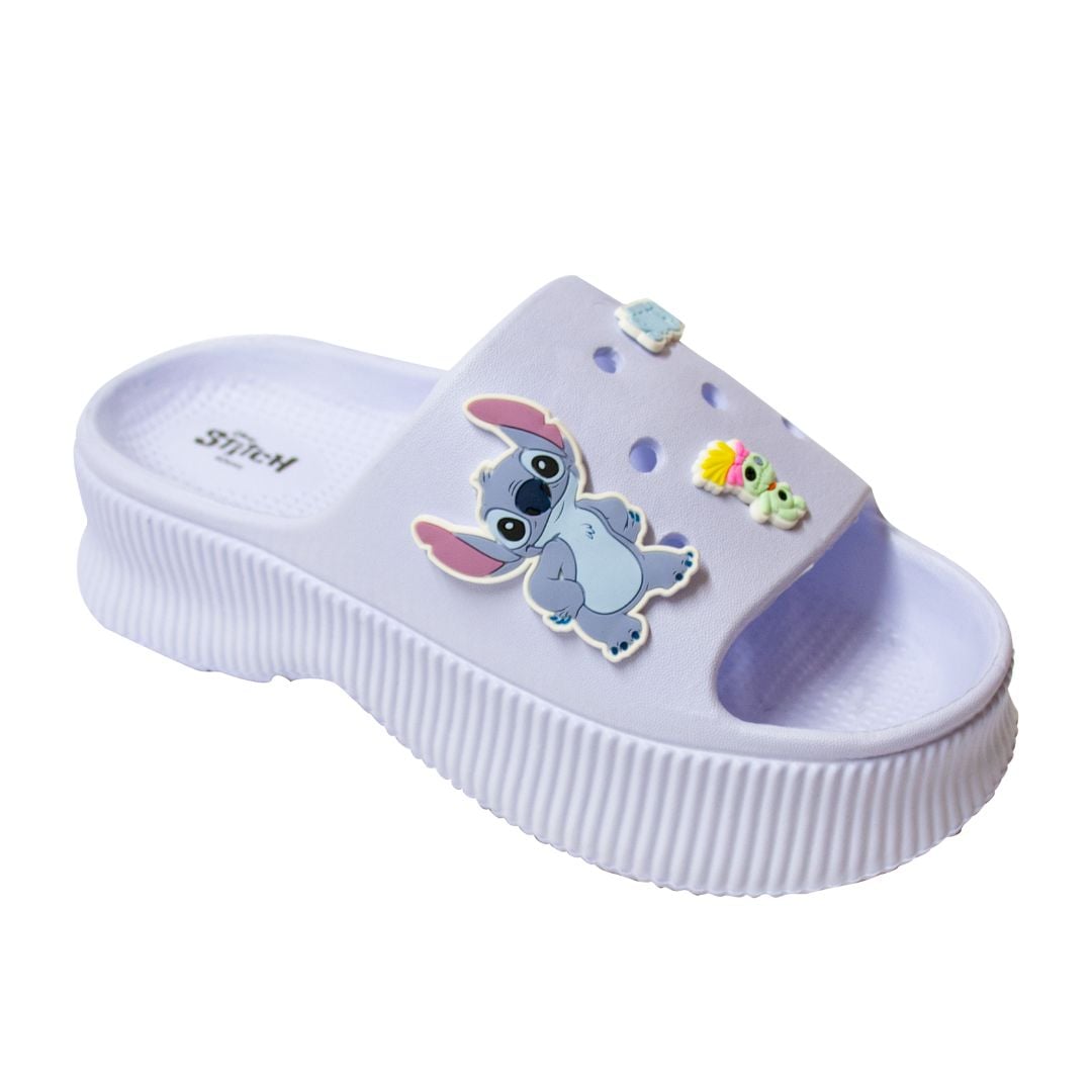 SANDALIAS MUJER CASUAL STITCH LILA - 1