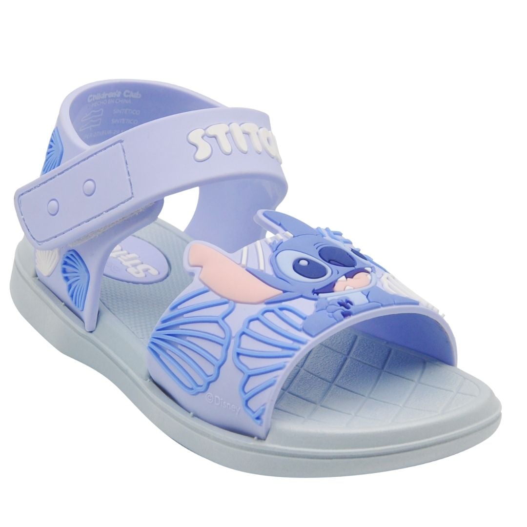 SANDALIAS NIÑA PLAYERA STITCH CORAL LILA - 1