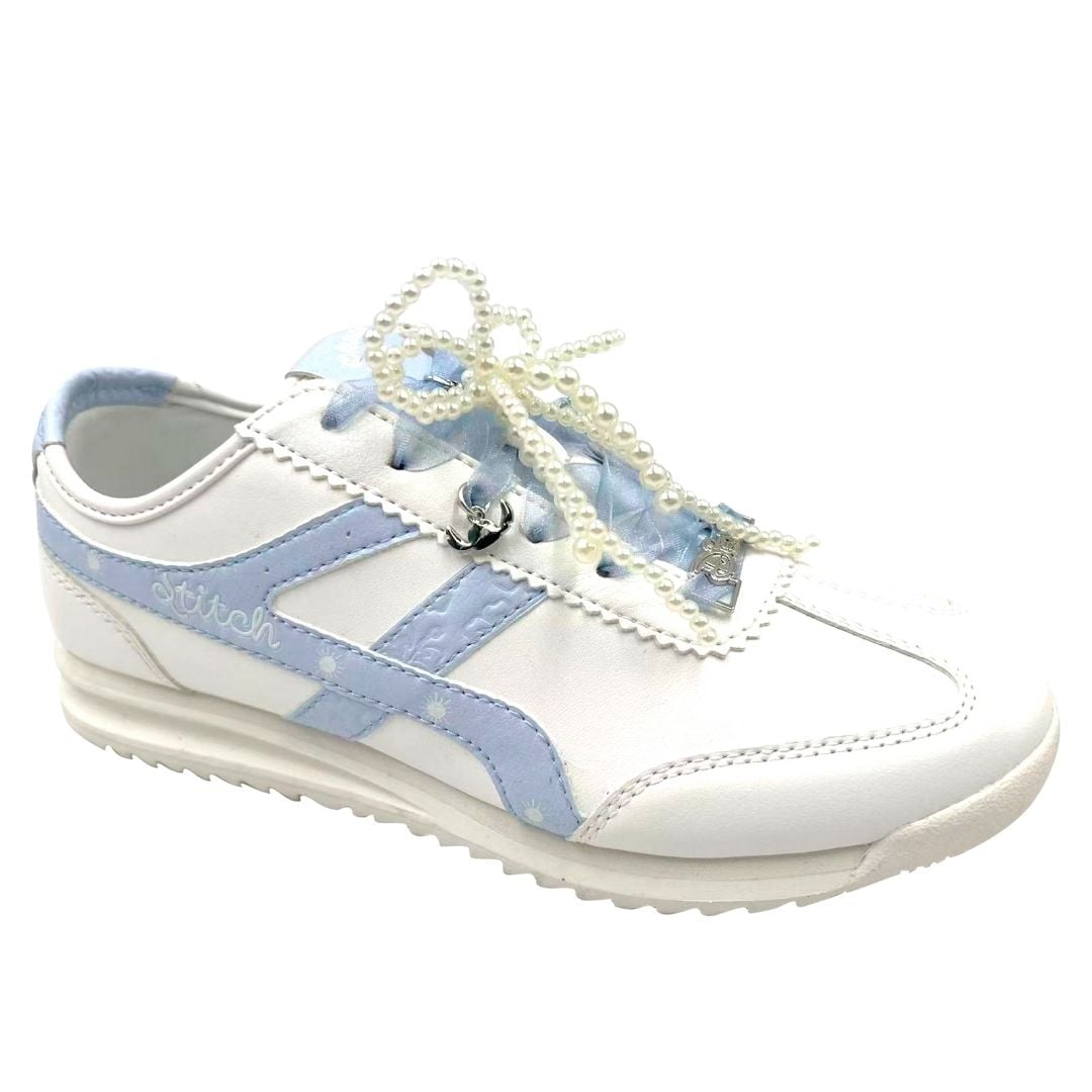 ZAPATILLAS MUJER CASUAL STITCH CELESTE - 1