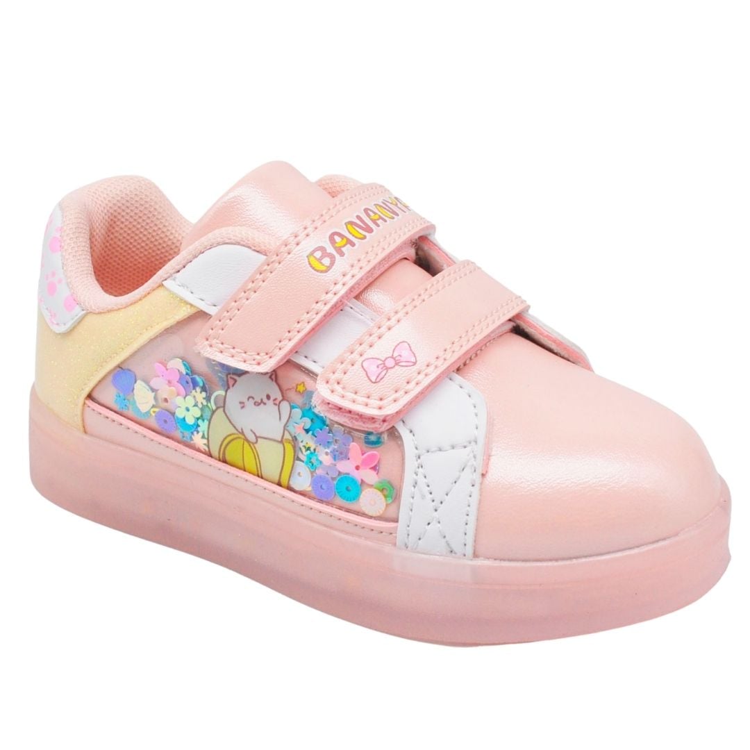 ZAPATILLAS NIÑA CASUAL BANANYA GATITOS ROSADO - 1