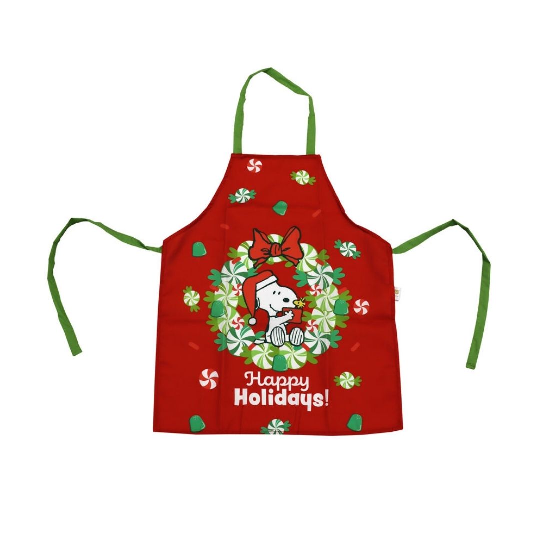 MANDIL DELANTAL DE COCINA NIÑO SNOOPY 45X55CM ROJO - 1