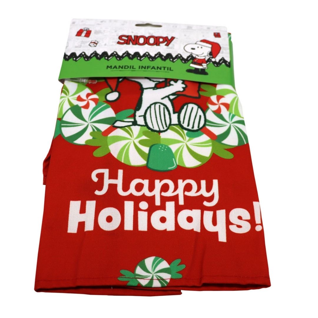 MANDIL DELANTAL DE COCINA NIÑO SNOOPY 45X55CM ROJO - 2