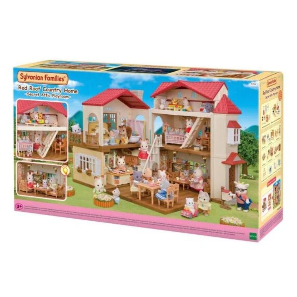 JUGUETE SYLVANIAN TERNURINES CASA CON LUCES Y ATICO SECRETO 36 CM - 1