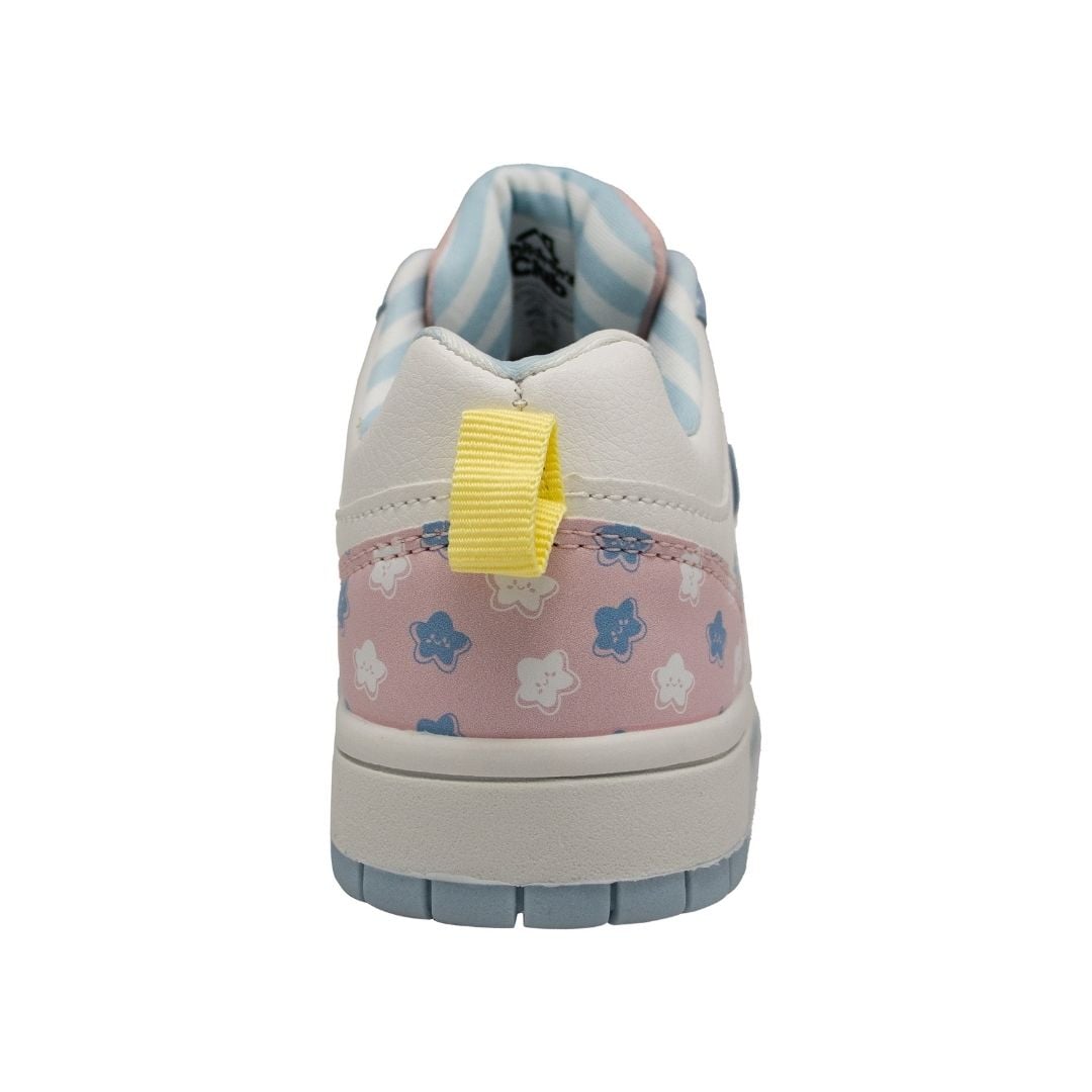 Zapatillas Niña Stitch Botin Blanco Celeste Con Luces - 4