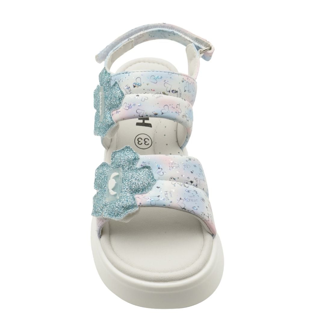 SANDALIAS NIÑA PLATAFORMA STITCH BLANCO - 2