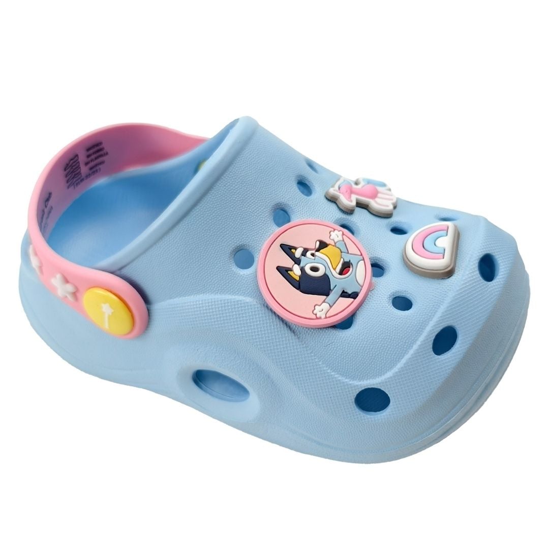 SANDALIAS NIÑA CLOG CASUAL BLUEY CELESTE - 1