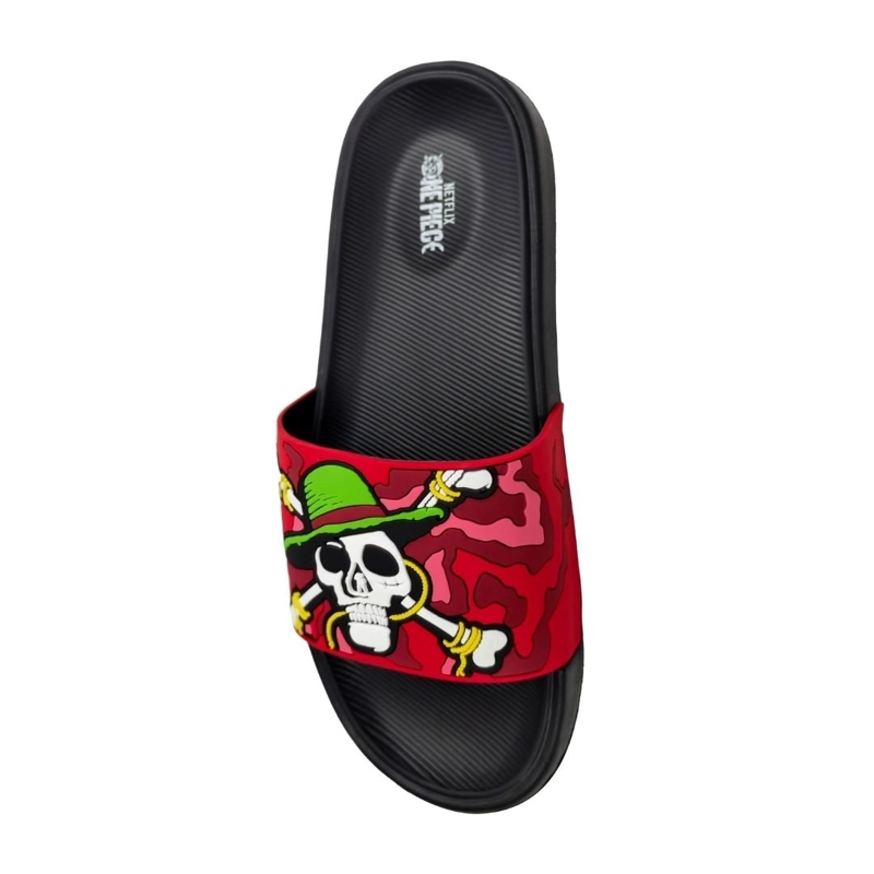 SANDALIAS HOMBRE PLAYERAS ONE PIECE LUFFY NEGRO - 2