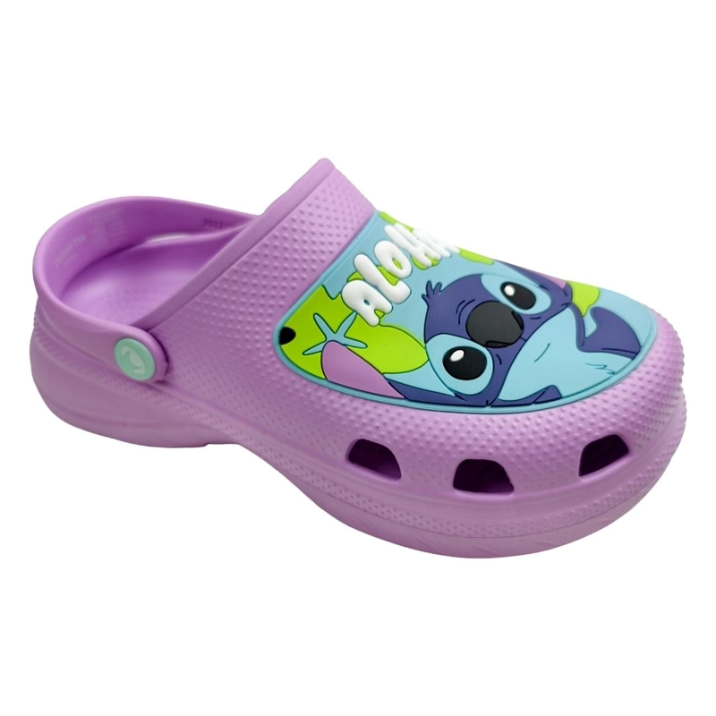 SANDALIAS MUJER CLOG CASUAL STITCH LILA - 1