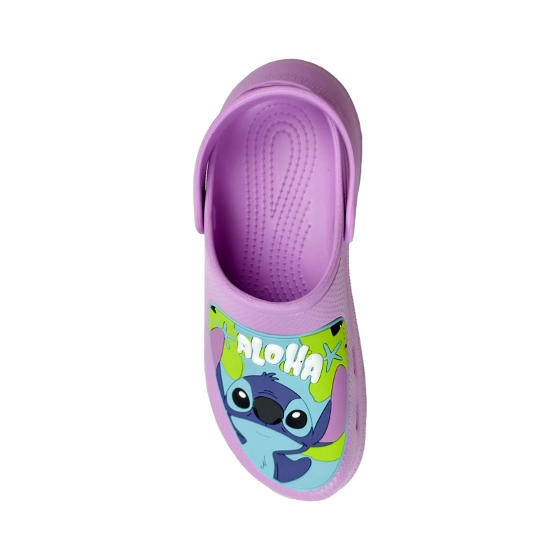 SANDALIAS MUJER CLOG CASUAL STITCH LILA - 2