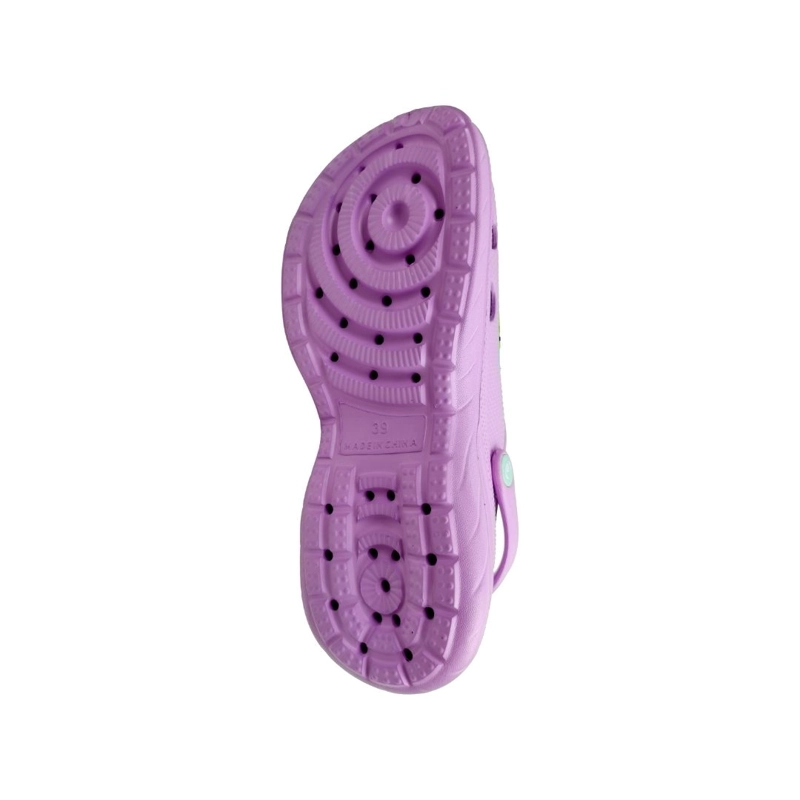 SANDALIAS MUJER CLOG CASUAL STITCH LILA - 4