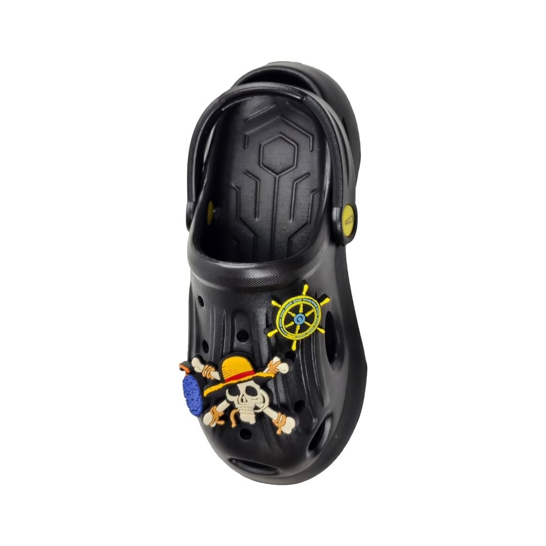 SANDALIAS NIÑO CLOG CASUAL ONE PIECE LUFFY NEGRO - 2