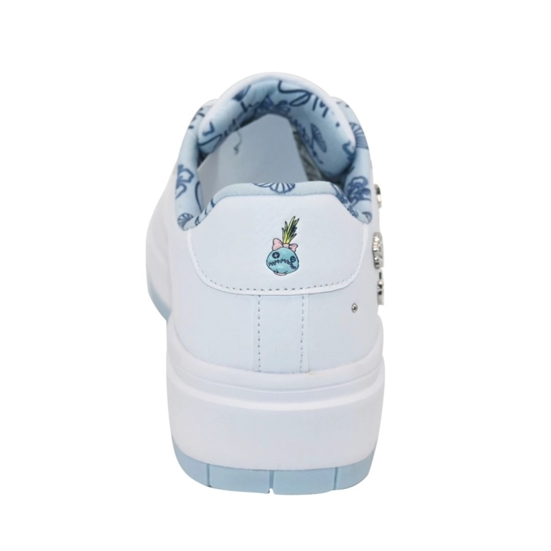 ZAPATILLAS MUJER URBANA STITCH BLANCO CELESTE - 4