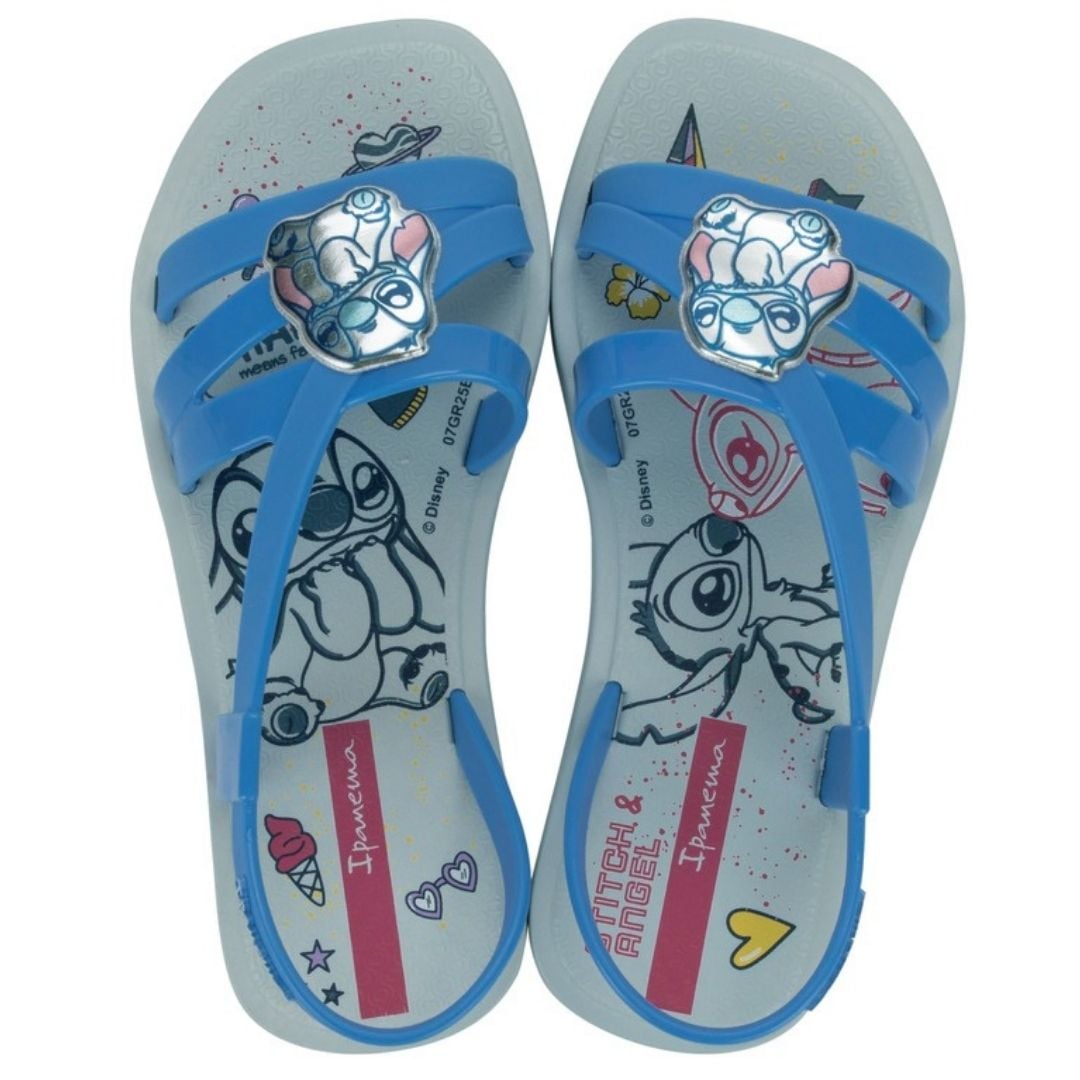 SANDALIAS NIÑA PLAYERA STITCH CELESTE IPANEMA BLANCO - 2