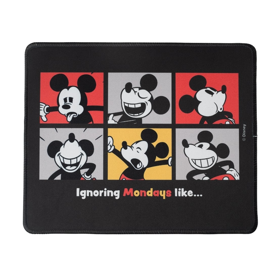 MOUSE PAD DESK MICKEY MOUSE DISNEY NEOPRENO ANTIDESLIZANTE 24X20 CM NEGRO - 1