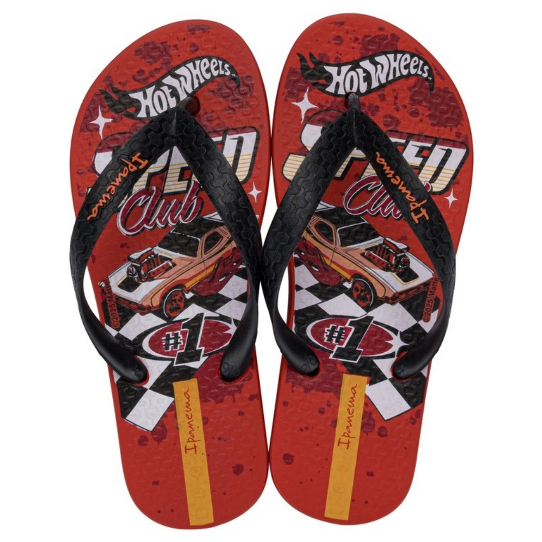 SANDALIAS NIÑO PLAYERA HOT WHEELS IPANEMA ROJO - 1