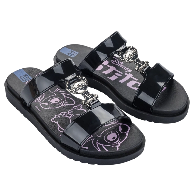 SANDALIAS MUJER CASUALES STITCH ZAXY NEGRO - 1