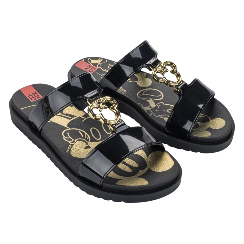 SANDALIAS MUJER CASUALES MICKEY MOUSE ZAXY NEGRO - 1