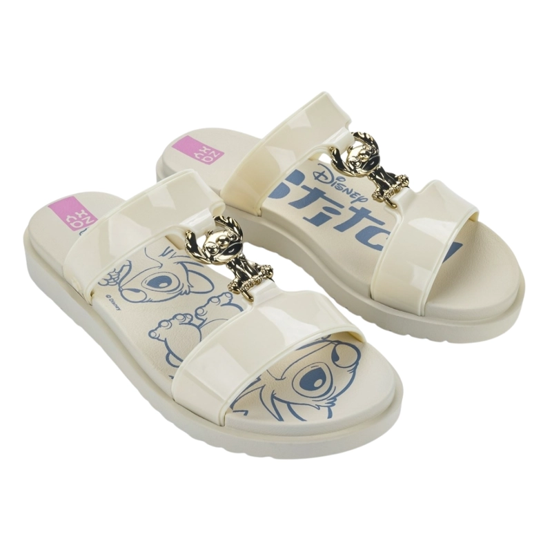 SANDALIAS MUJER CASUALES STITCH ZAXY BEIGE - 1