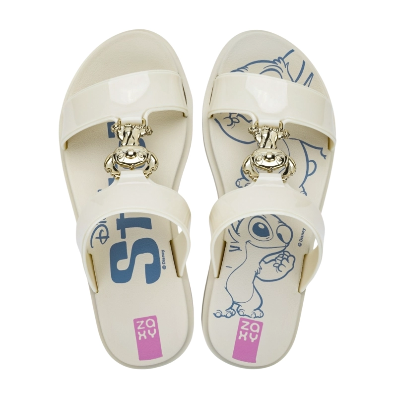 SANDALIAS MUJER CASUALES STITCH ZAXY BEIGE - 2